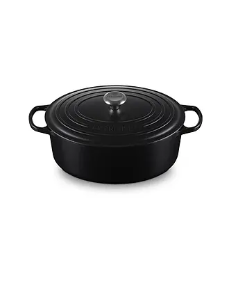 LE CREUSET | Bräter oval "Signature" 33cm (Ofenrot) | schwarz